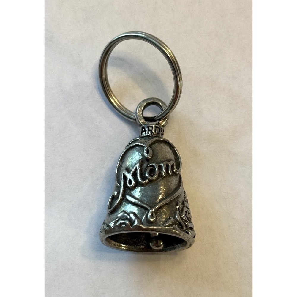 Guardian Bell MOM Heart Roses Pewter Motorcycle Harley Gremlin Biker Ride Hanger